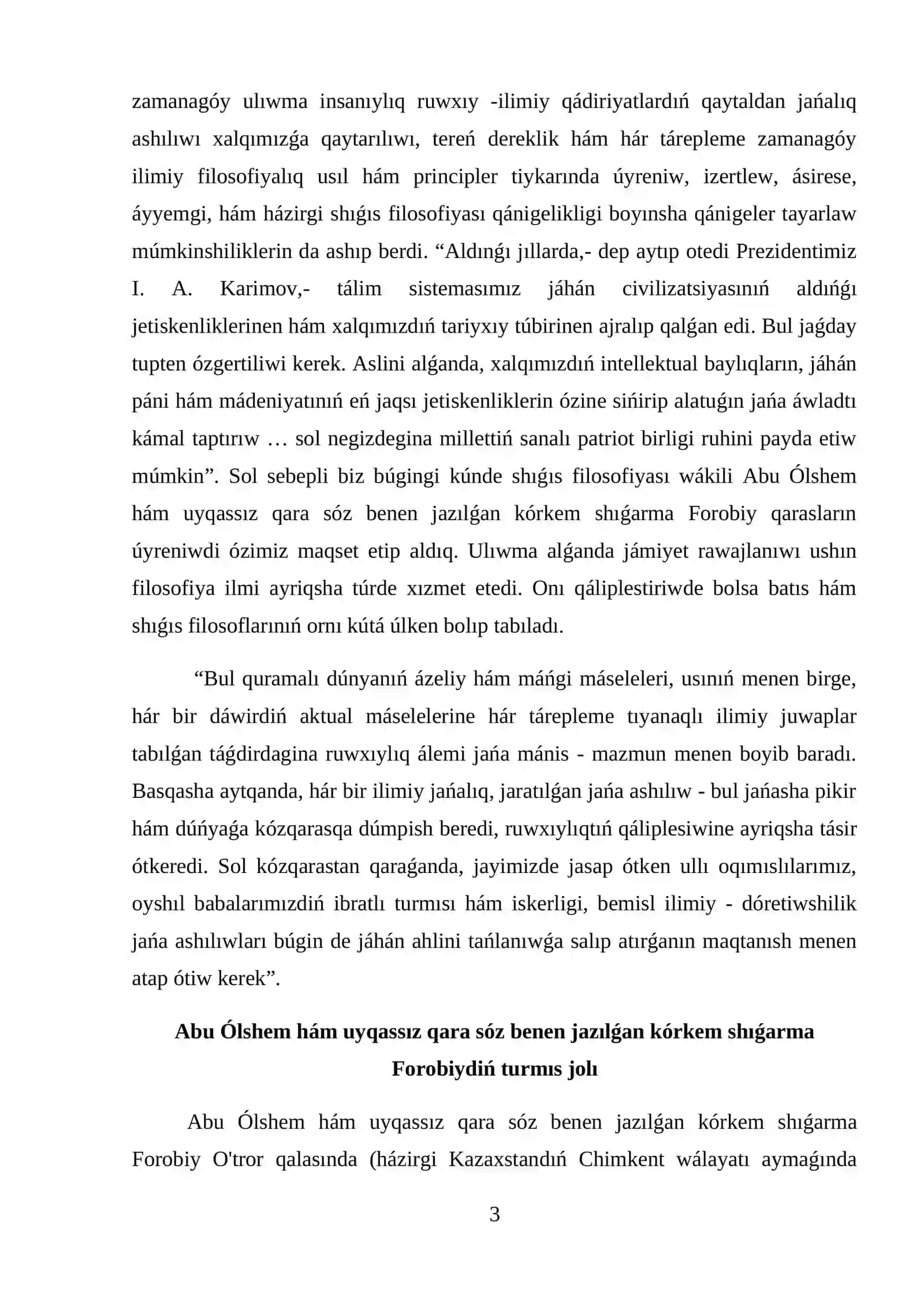 Abu Nasr Forobiydiń social filosofiyalıq qarasları 3