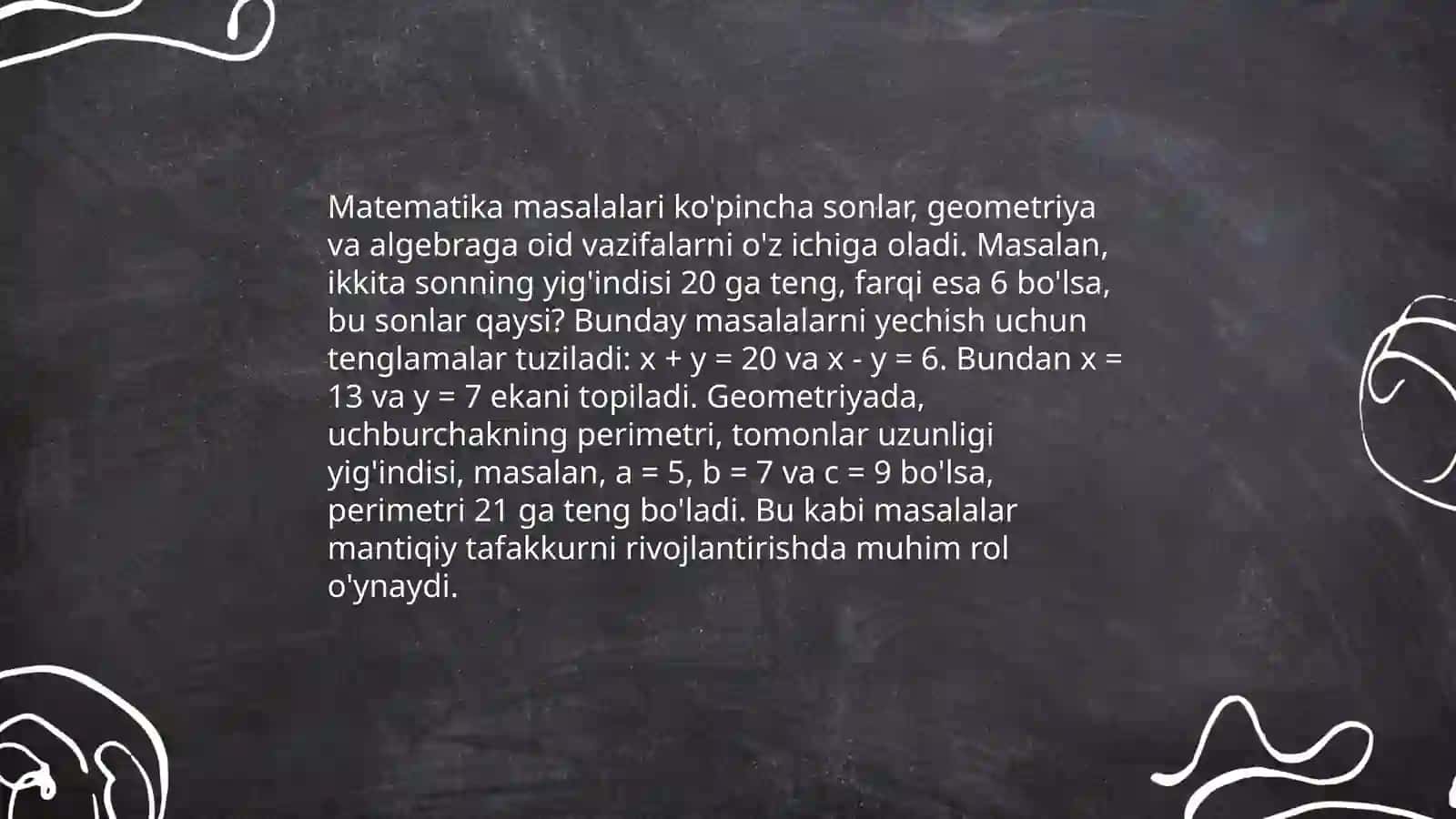 Matematika masalalari 3