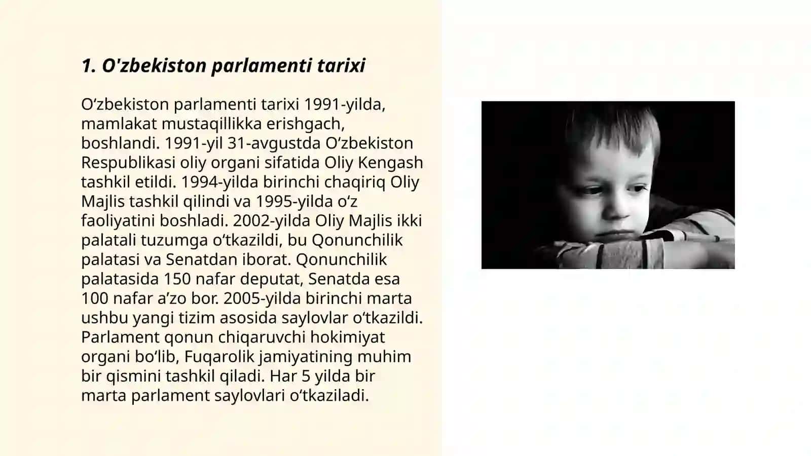 O'zbekiston Respublikasida parlament tizimining shakklanish tarixi 3