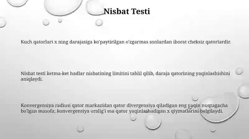 Darajali qatorlar, yaqinlashish radiusi va sohasi 3