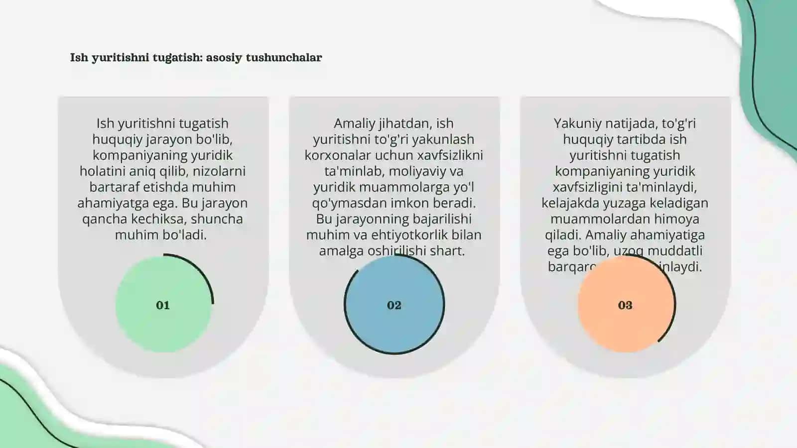 Ish yuritishni tugatishning huquqiy oqibatlari va amaliy ahamiyati 3