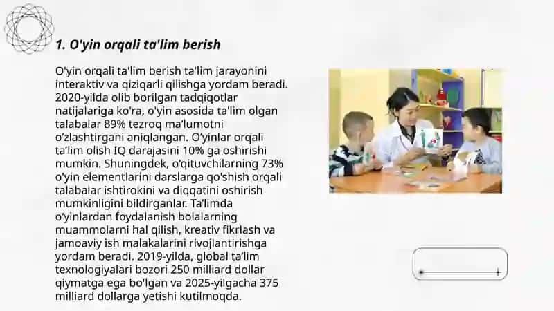 O'yin orqali ta'lim berish 3