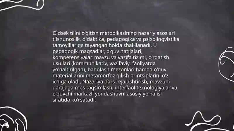 O'zbek tilini o'qitish metodikasining ilmiy, nazariy asoslari 3