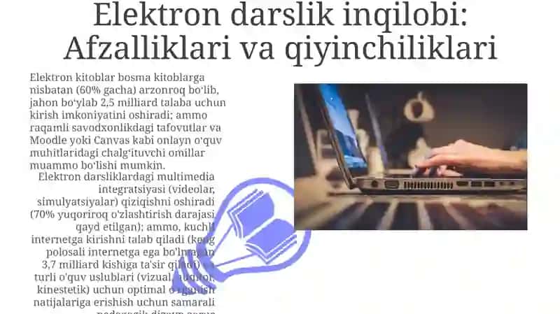 Elektron darslik inqilobi: Afzalliklari va qiyinchiliklari 3