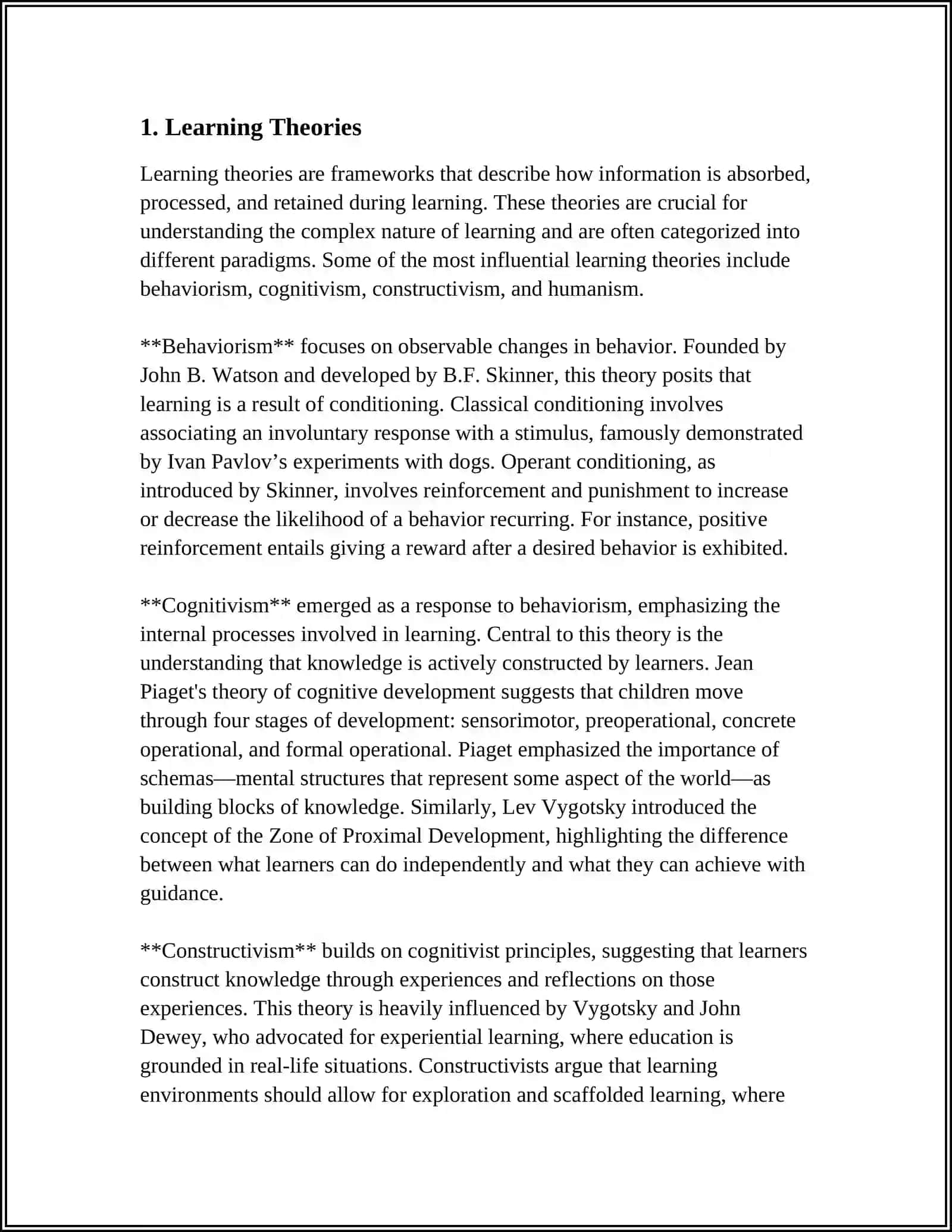 Learning Theories 3