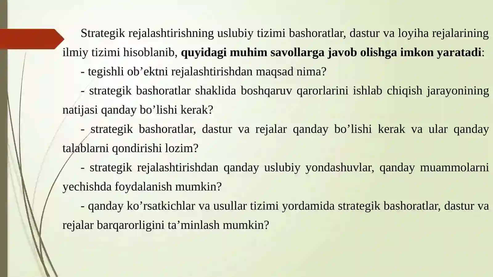 Strategik rejalashtirish uslubiy tizimlarining ma’nosi va mantig’i 3