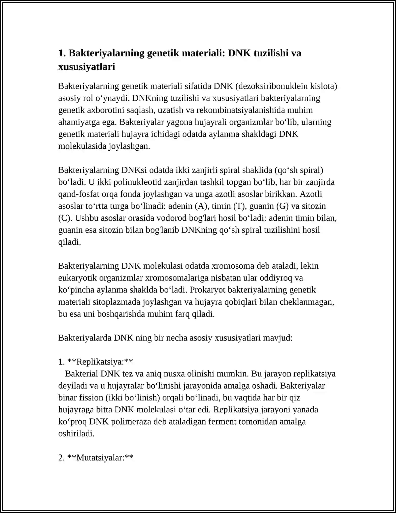 BAKTERIYA VA VIRUSLARNING GENETIK MATERIALI 3