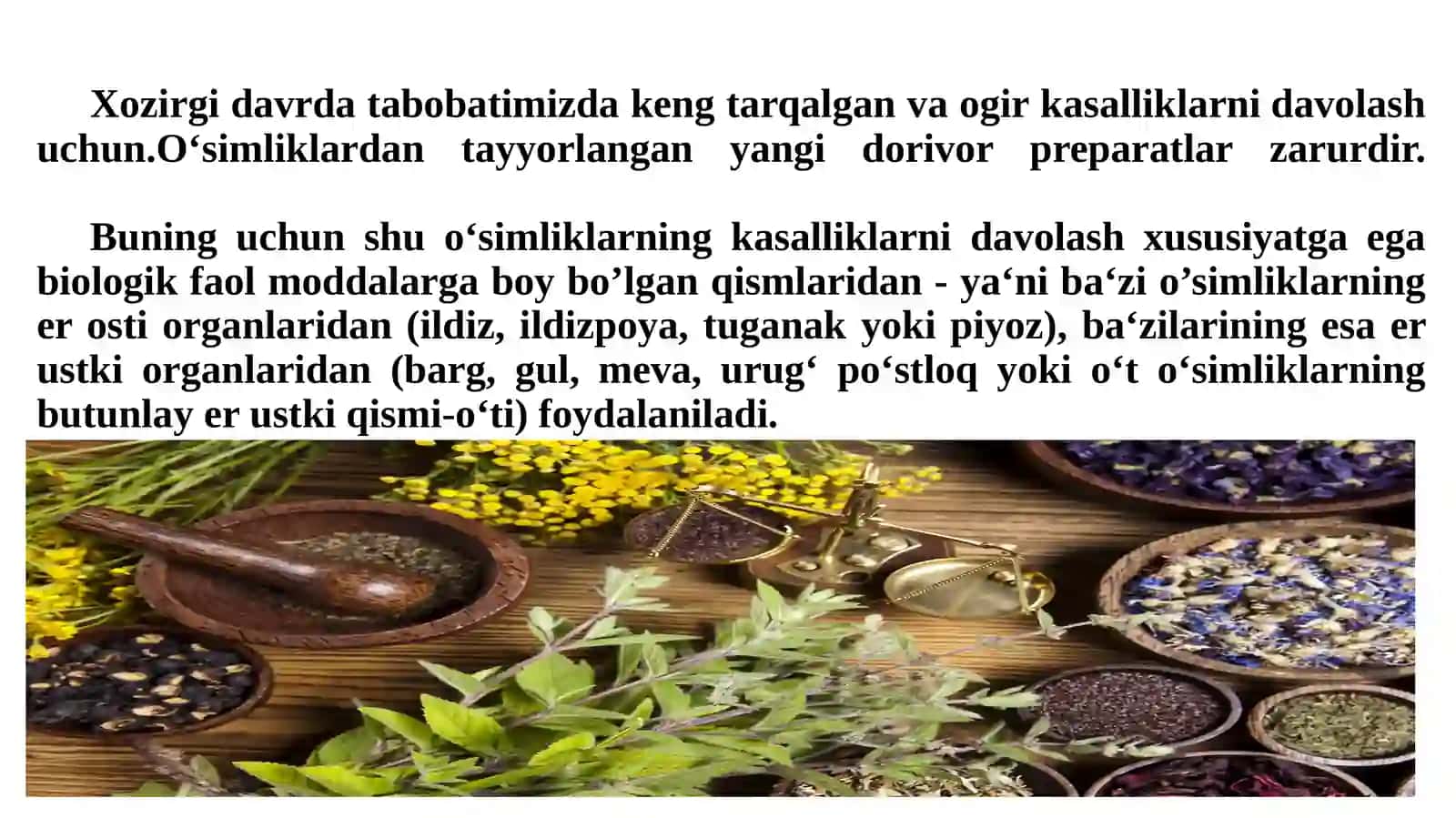 Fitopreparatlar texnologiyasi fani, o‘rganish obyekti va usullari. Fitopreparatlar tasnifi va ularning tavsifi 3