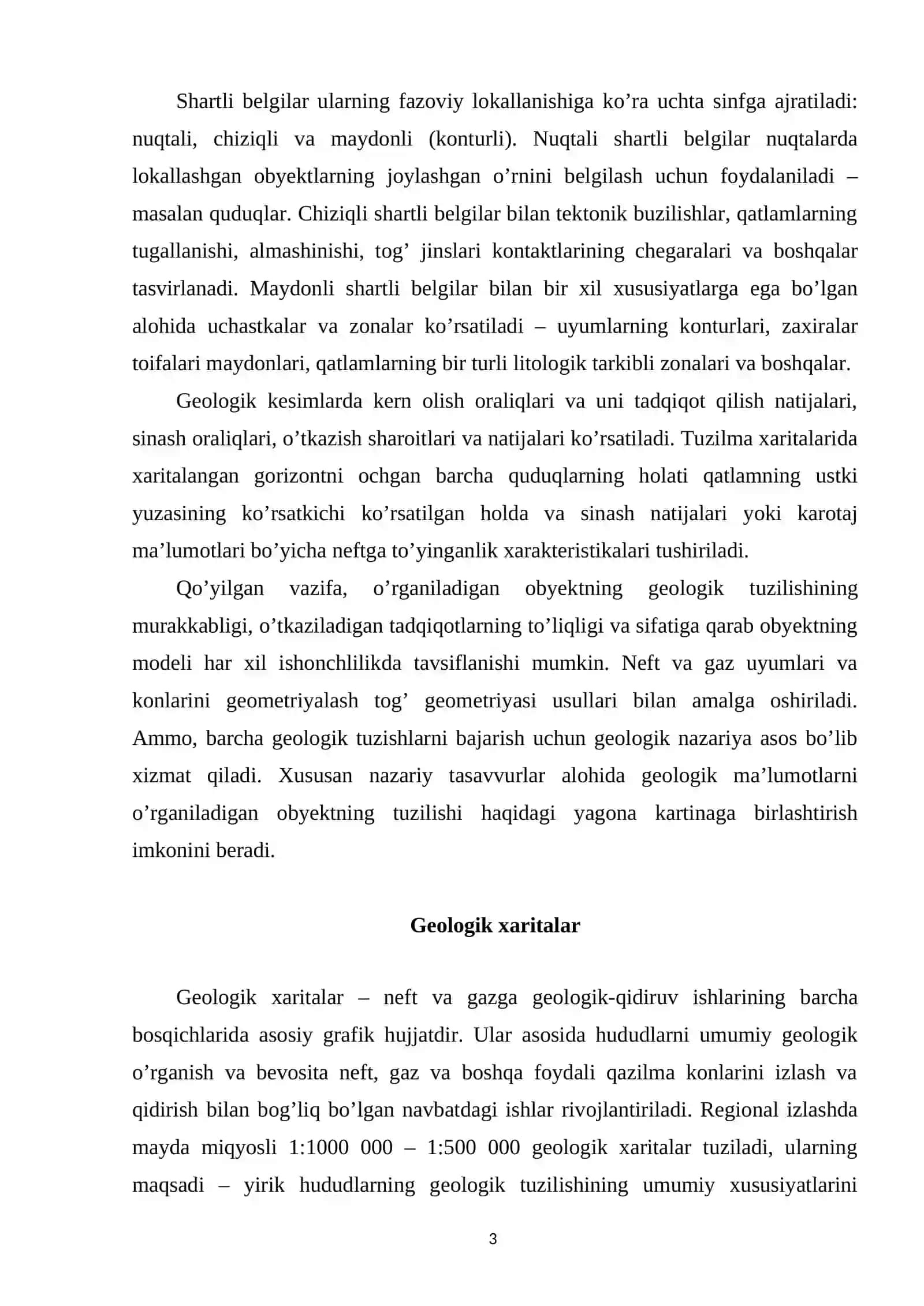 Neft va gaz konlarini izlash va qidirish jarayonida tuziladigan grafik materiallar 3