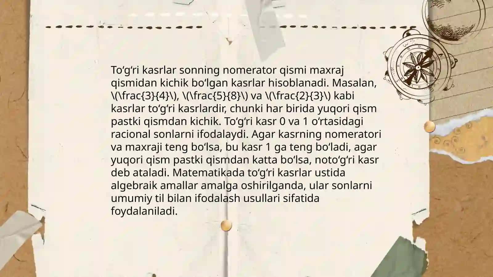 To‘g‘ri kasrni noto‘g‘ri kasrga ko‘paytirish 3