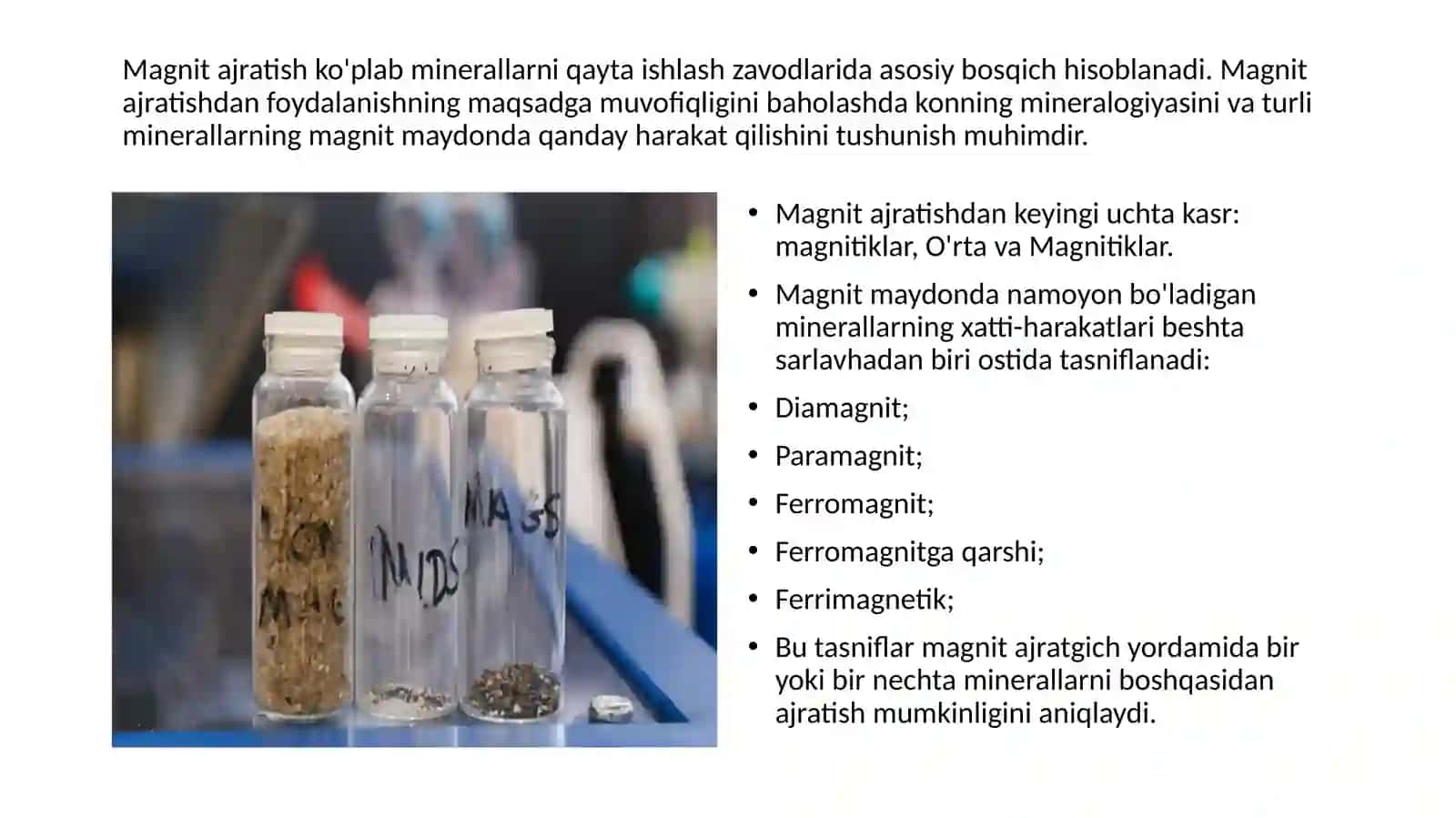 Minerallarning magnitlik xususiyati 3