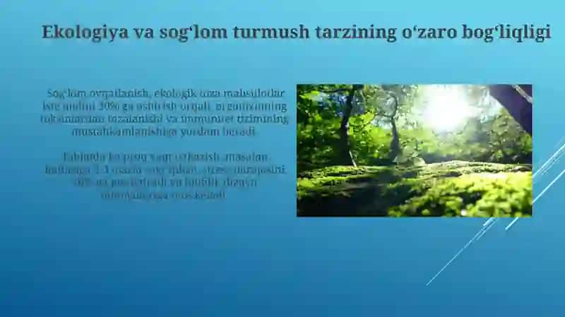 Ekologiya va sog'lom hayot tarzi 3