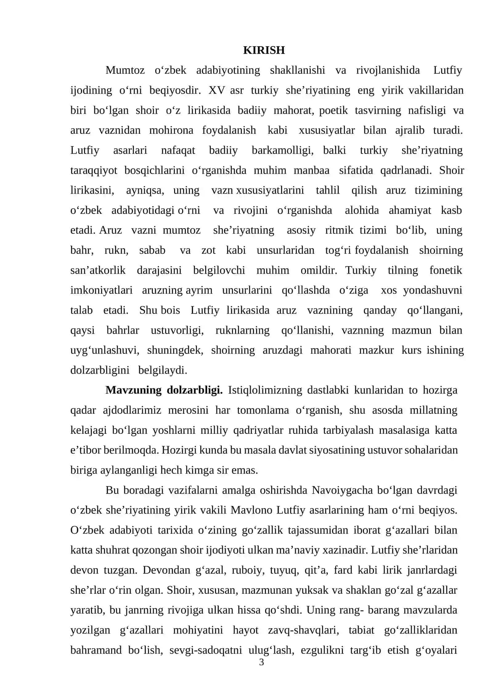 LUTFIY LIRIKASINING VAZN XUSUSIYATLARI 3
