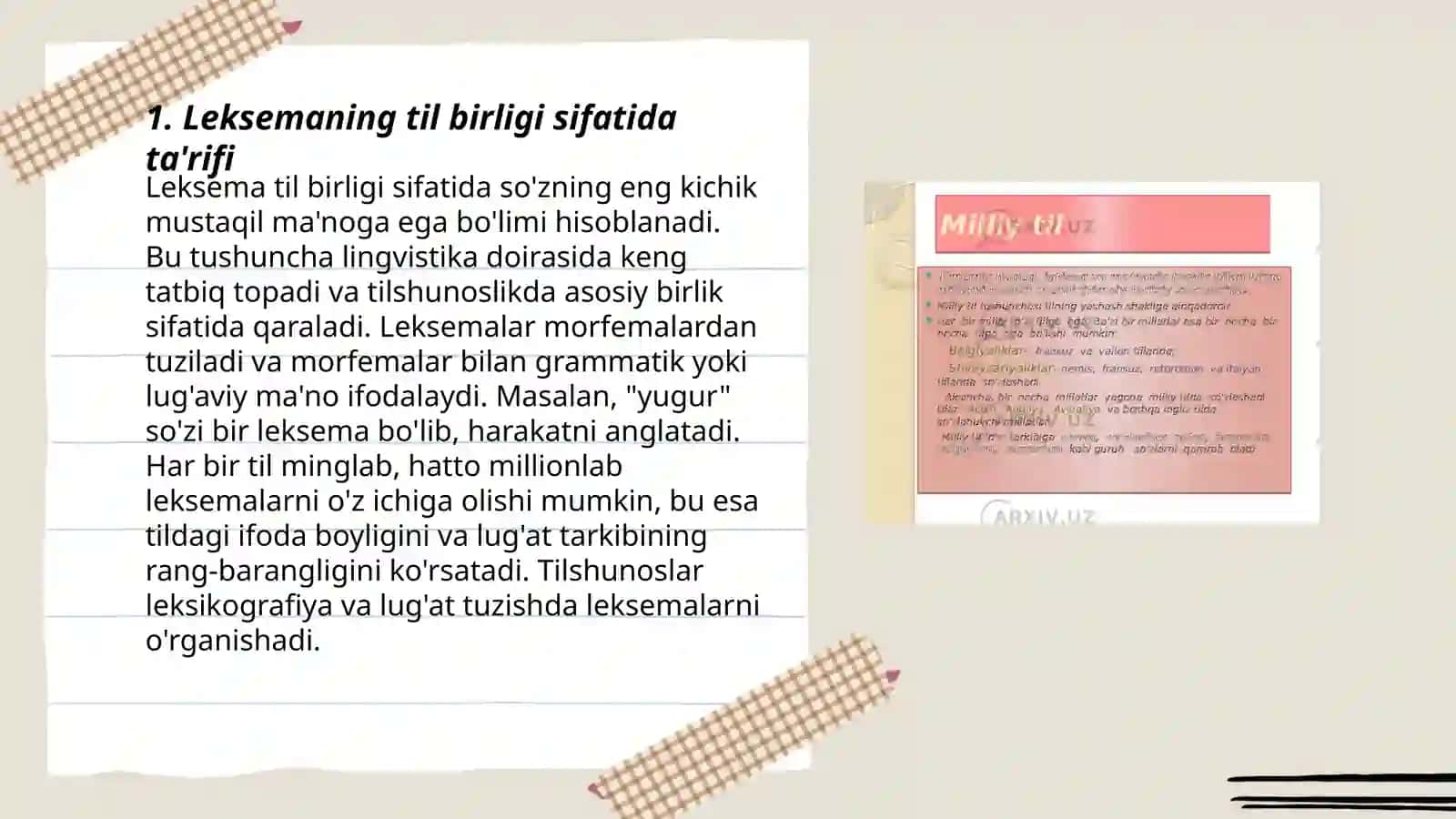 Leksemaning til birligi sifatidagi mohiyati 3
