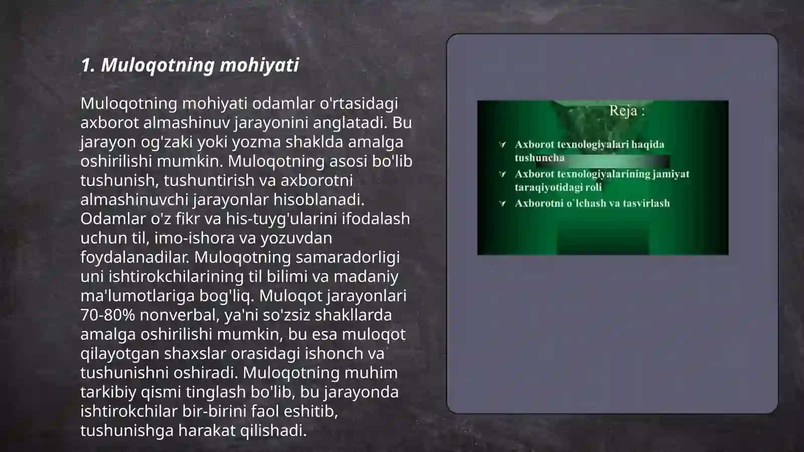 Muloqot haqida tushuncha.Pedagogik muloqot haqida tushuncha 3