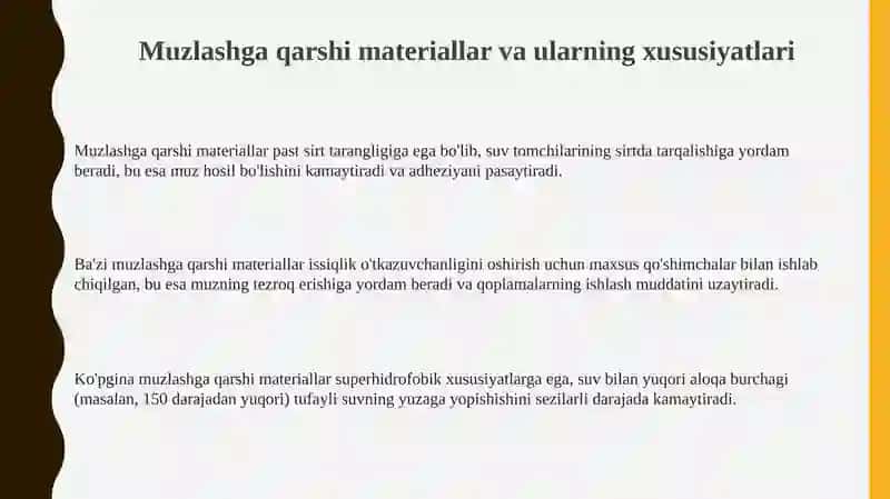 Yonginga qarshi materiallar va ularning xususiyatlari 3