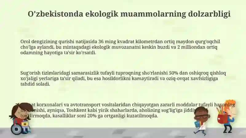 O'zbekistondagi ekologik muammolar va ularga yechim 3