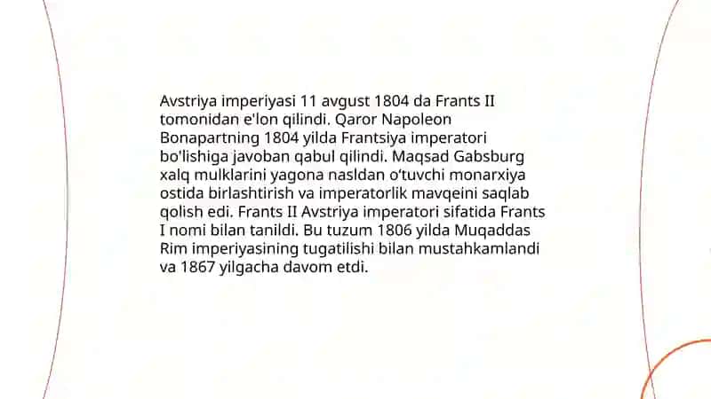 Avstriya imperiyasi Xabibulloyeva Parvina 3