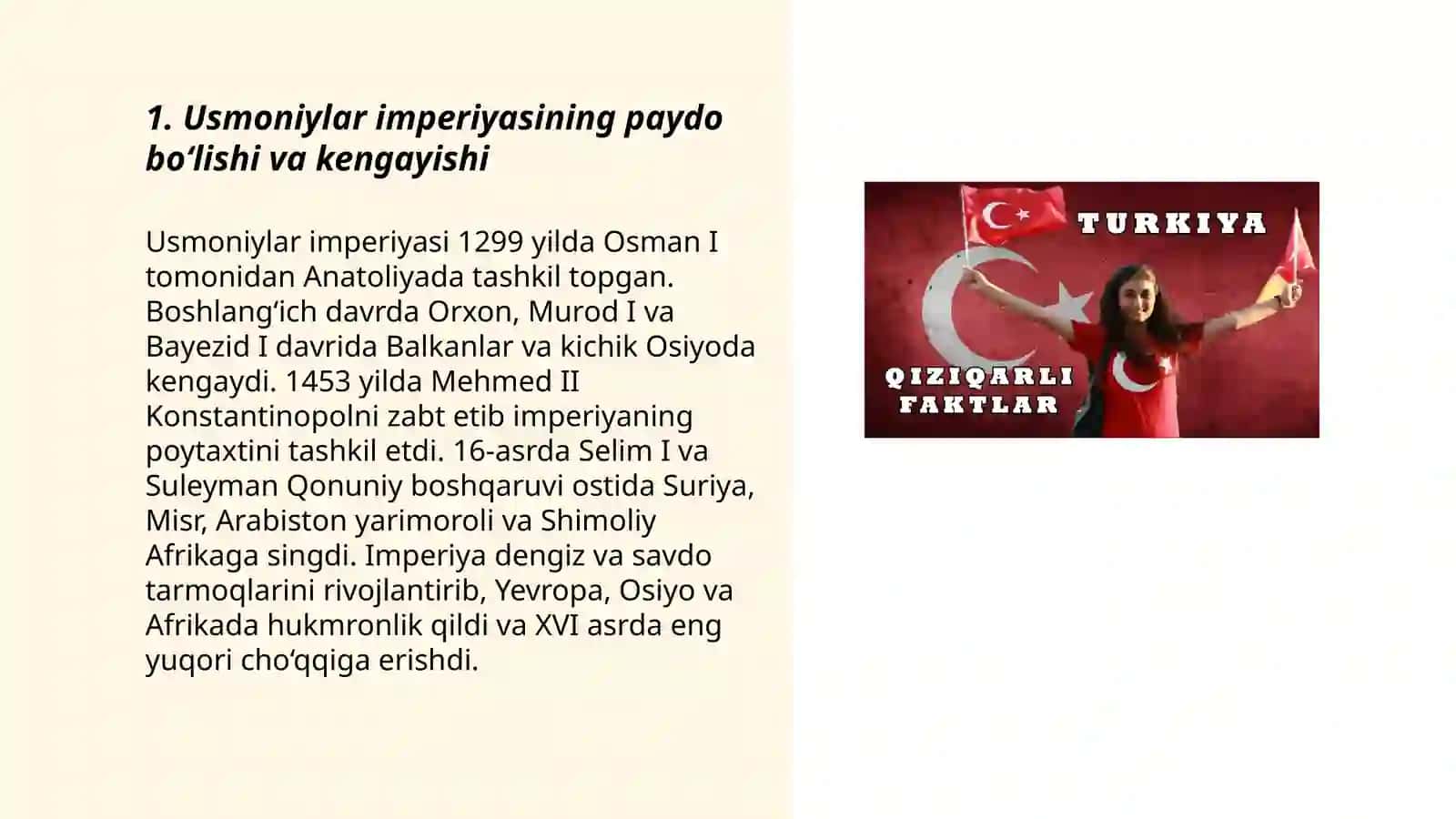 Usmoniylar imperiyasining paydo bo‘lishi va kengayishi 3