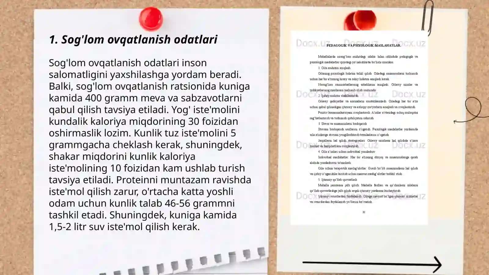 Sog'lom va nosog'lom turmush tarzi mezonlari Sino texnikumi 3