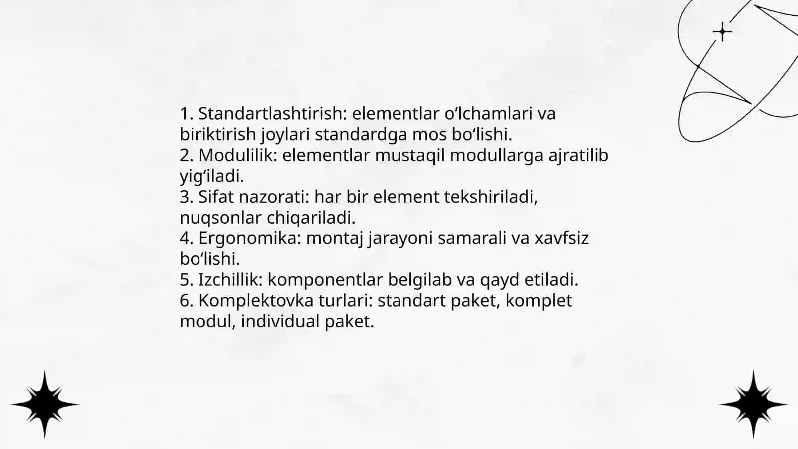 Risolaning elementlarini yig'ish.Komplektovka turlari 3