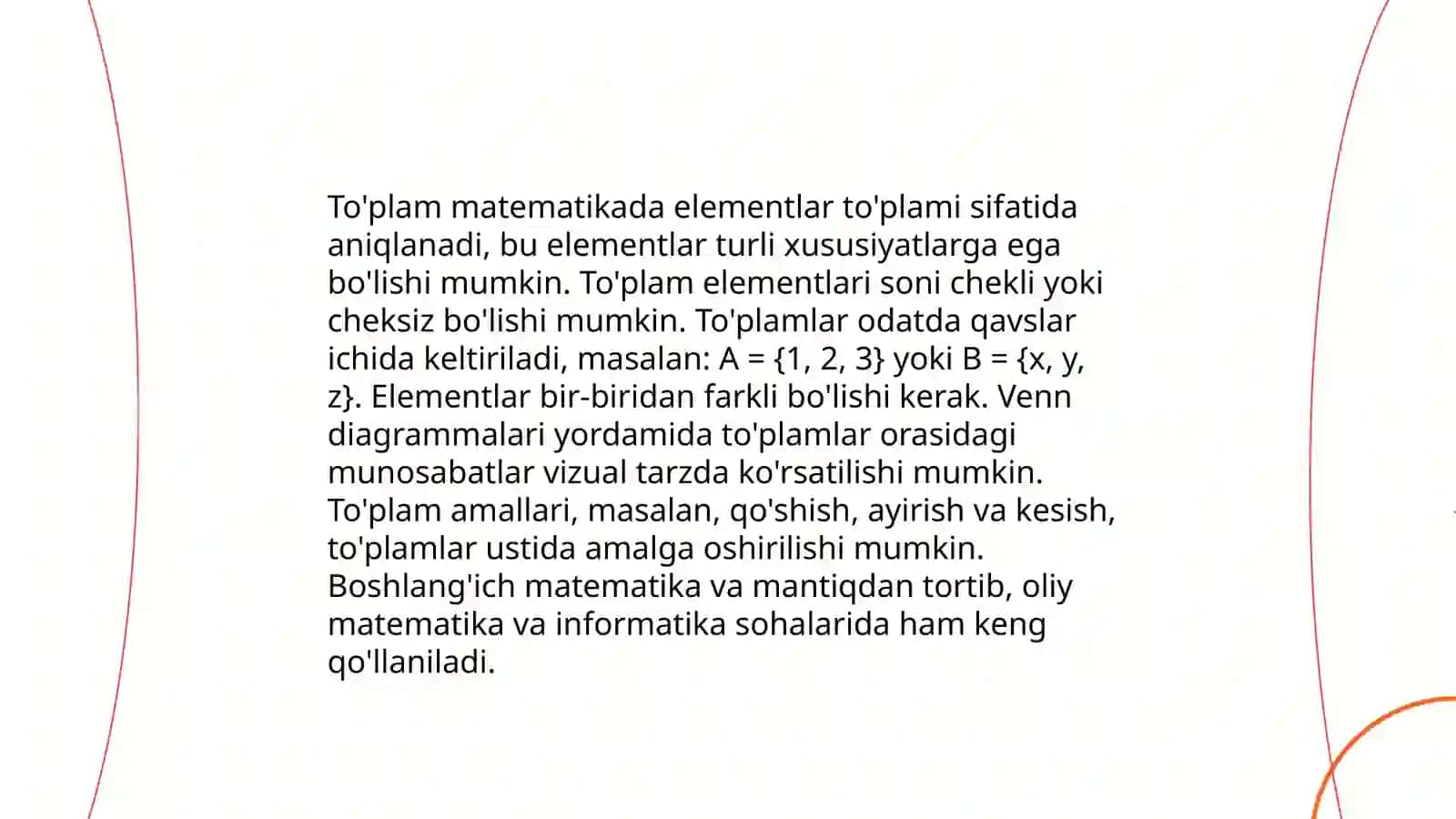 To'plam va uning elementlari 3