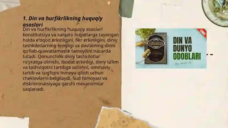 Din va hurfikrlikning huquqiy asoslari 3