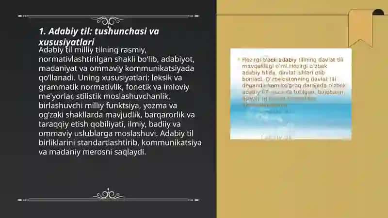 Adabiy tilning og'zaki va yozma shakllari 3