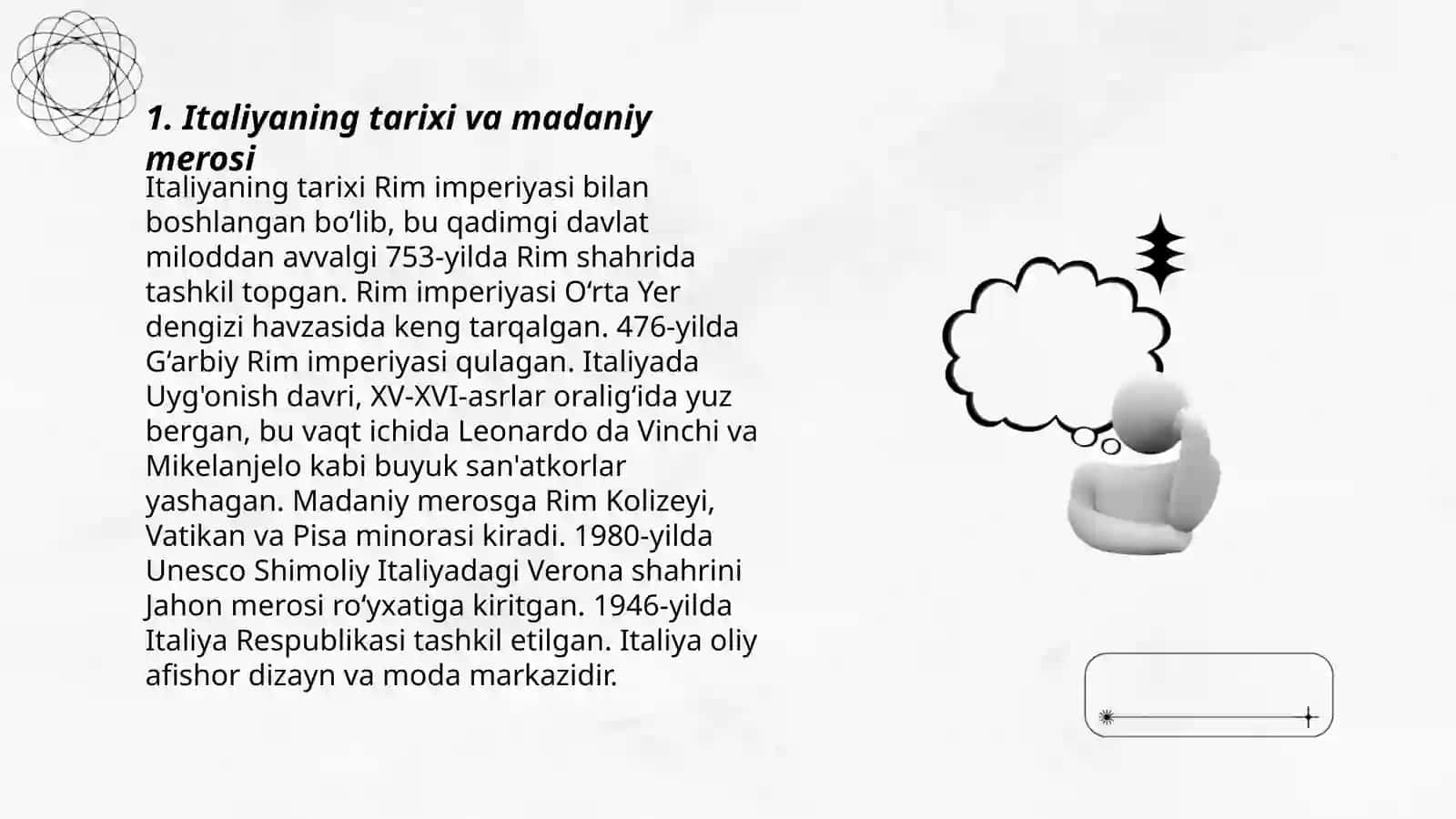 Italya davlatiga tur paket tuzish 3