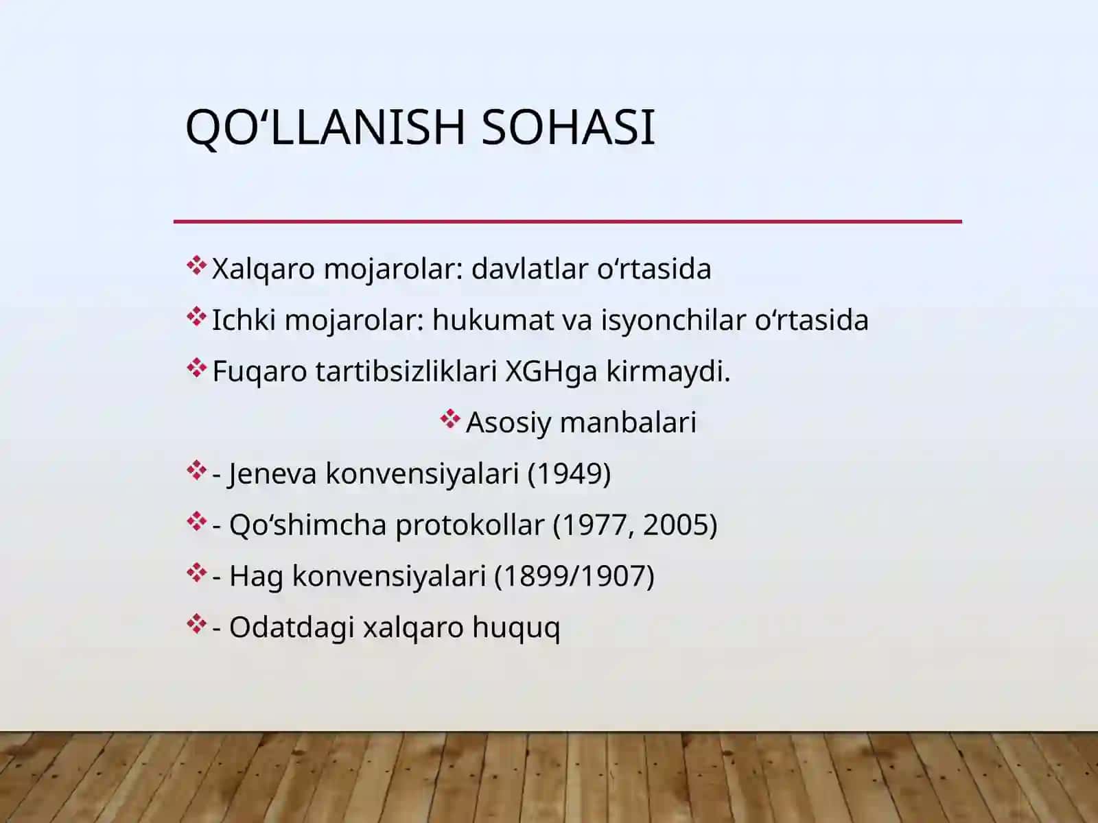 XALQARO GUMANITAR, IQTISODIY VA XAVFSIZLIK HUQUQI 3