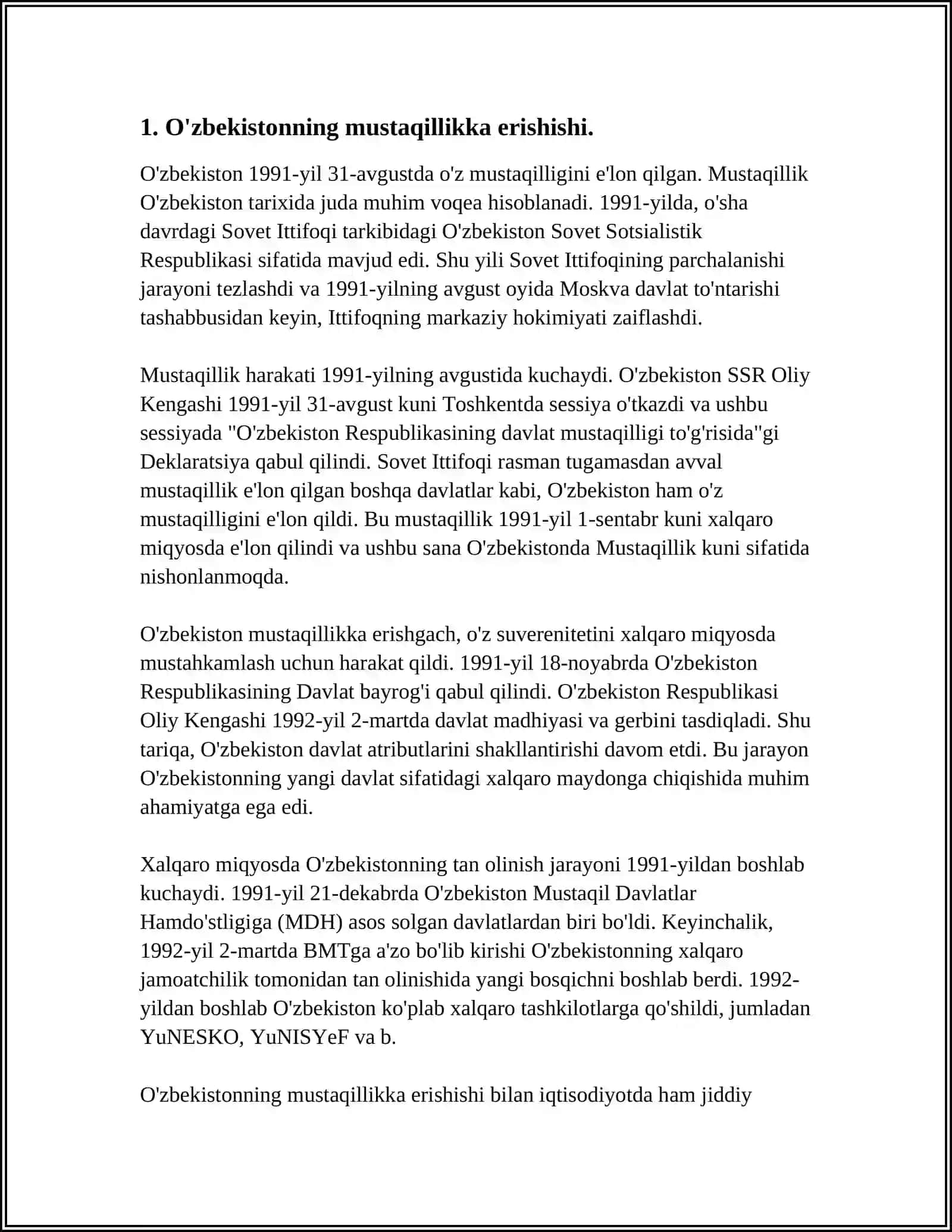 O'ZBEKISTONNING ENG YANGI TARIXI 3