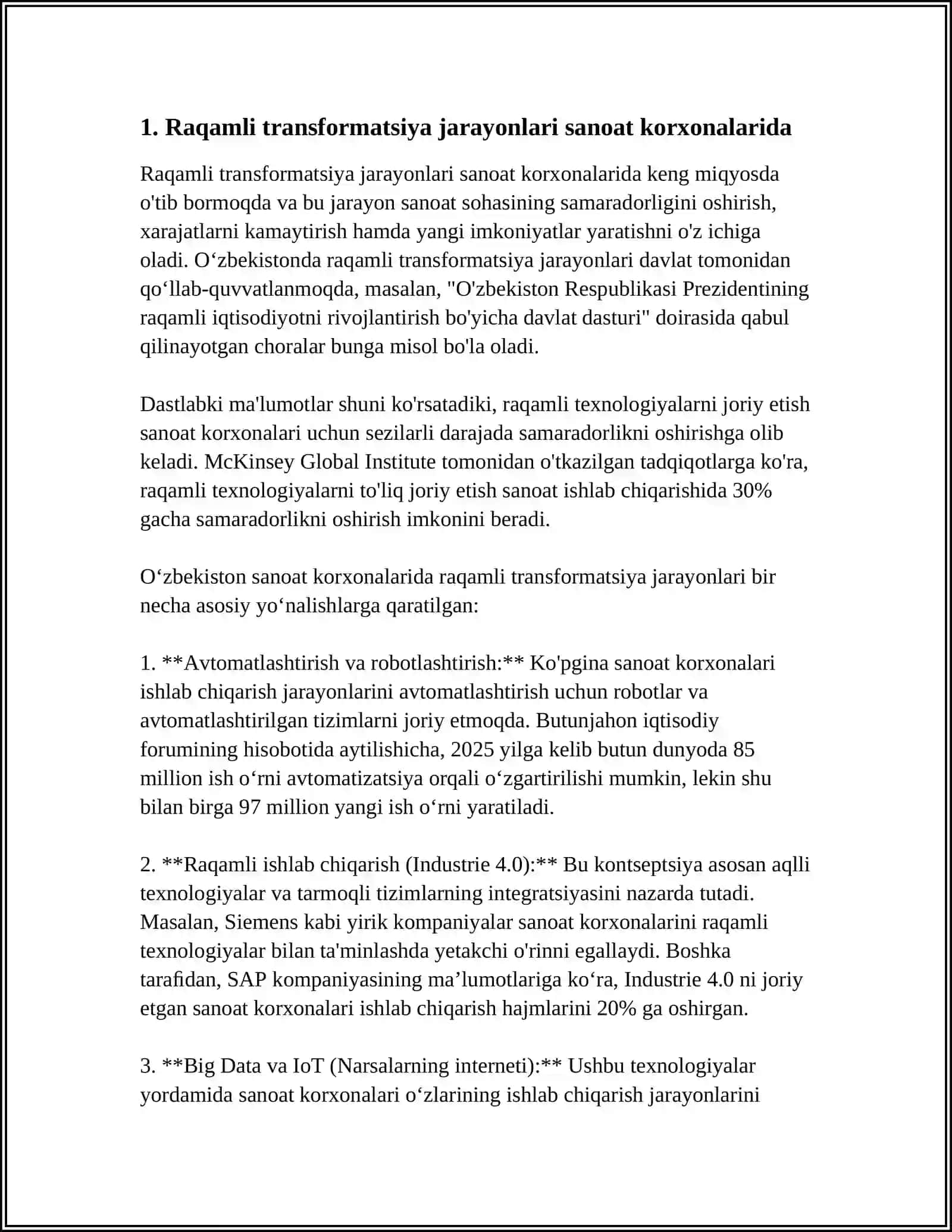 SANOAT KORXONALARINI STRATEGIK TEXNALOGIYALASH TENDENSIYA VA STRATEGIK TAHLIL 3