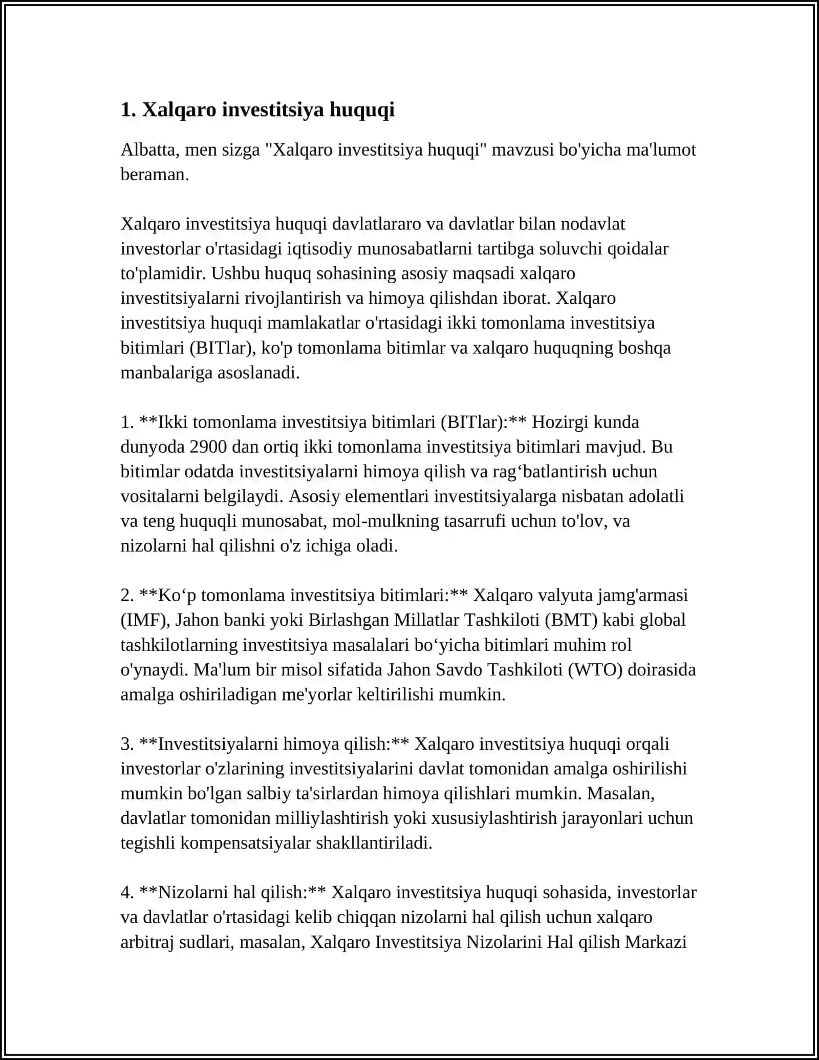Xalqaro investitsiya huquqi 3