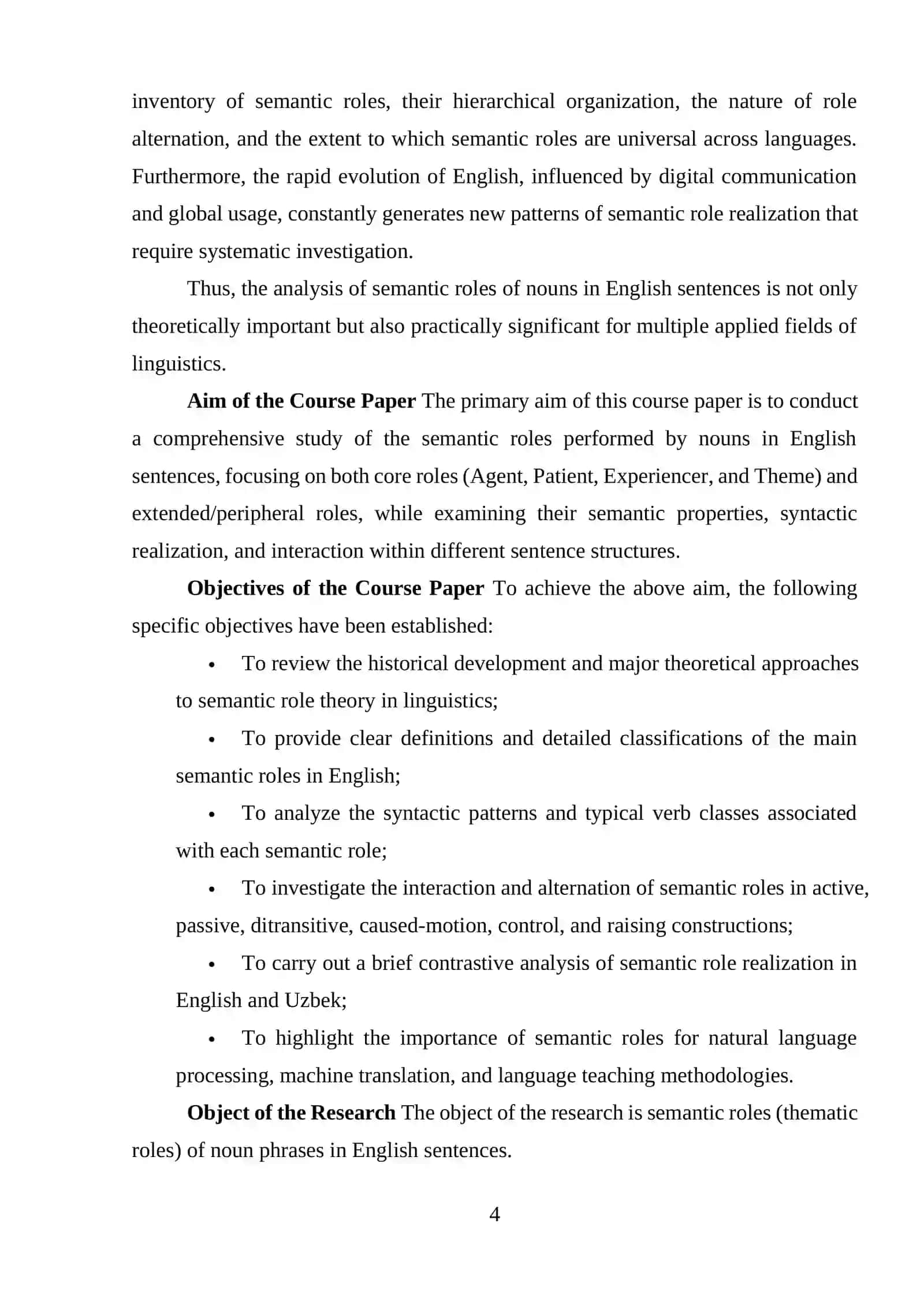 Semantic roles of nouns in English Sentences 3