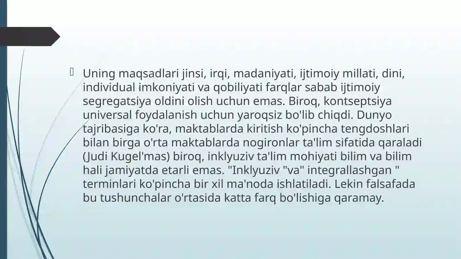 Turli yo’nalishdagi ilmiy tadqiqotlarda  inklyuziv ta’lim muammolarini o’rganish 3