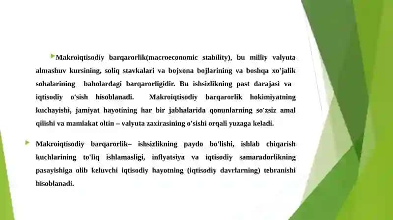 O’zbekistonda barqaror iqtisodiy o’sishni ta’minlashning omillari va yo’llari 3
