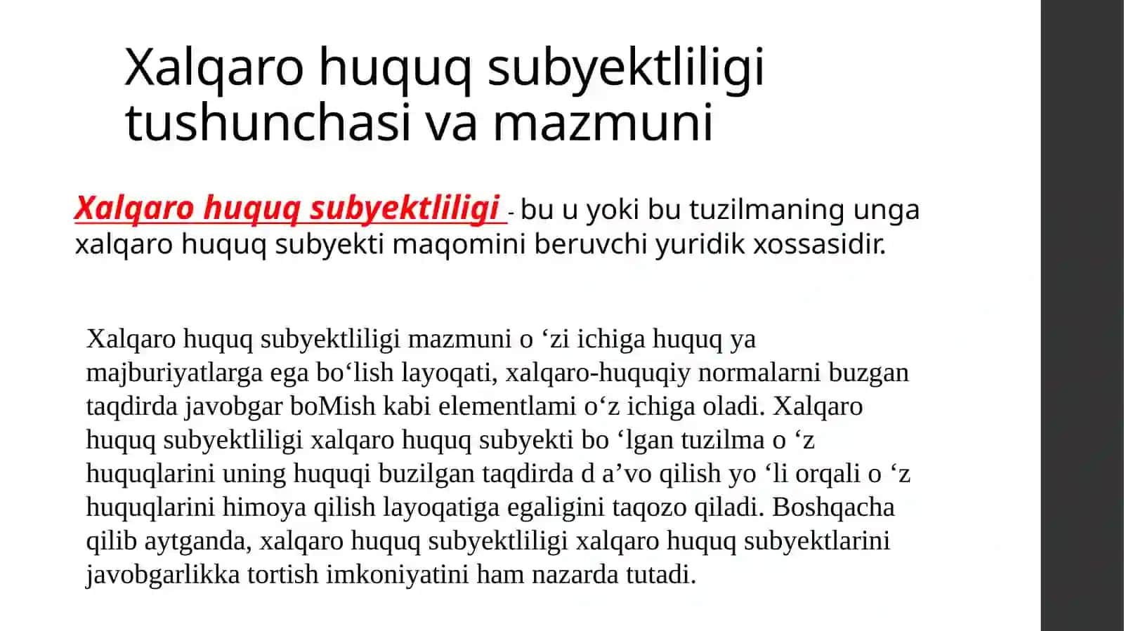 Xalqaro huquqning birlamchi va ikkilamchi subyektlari 3