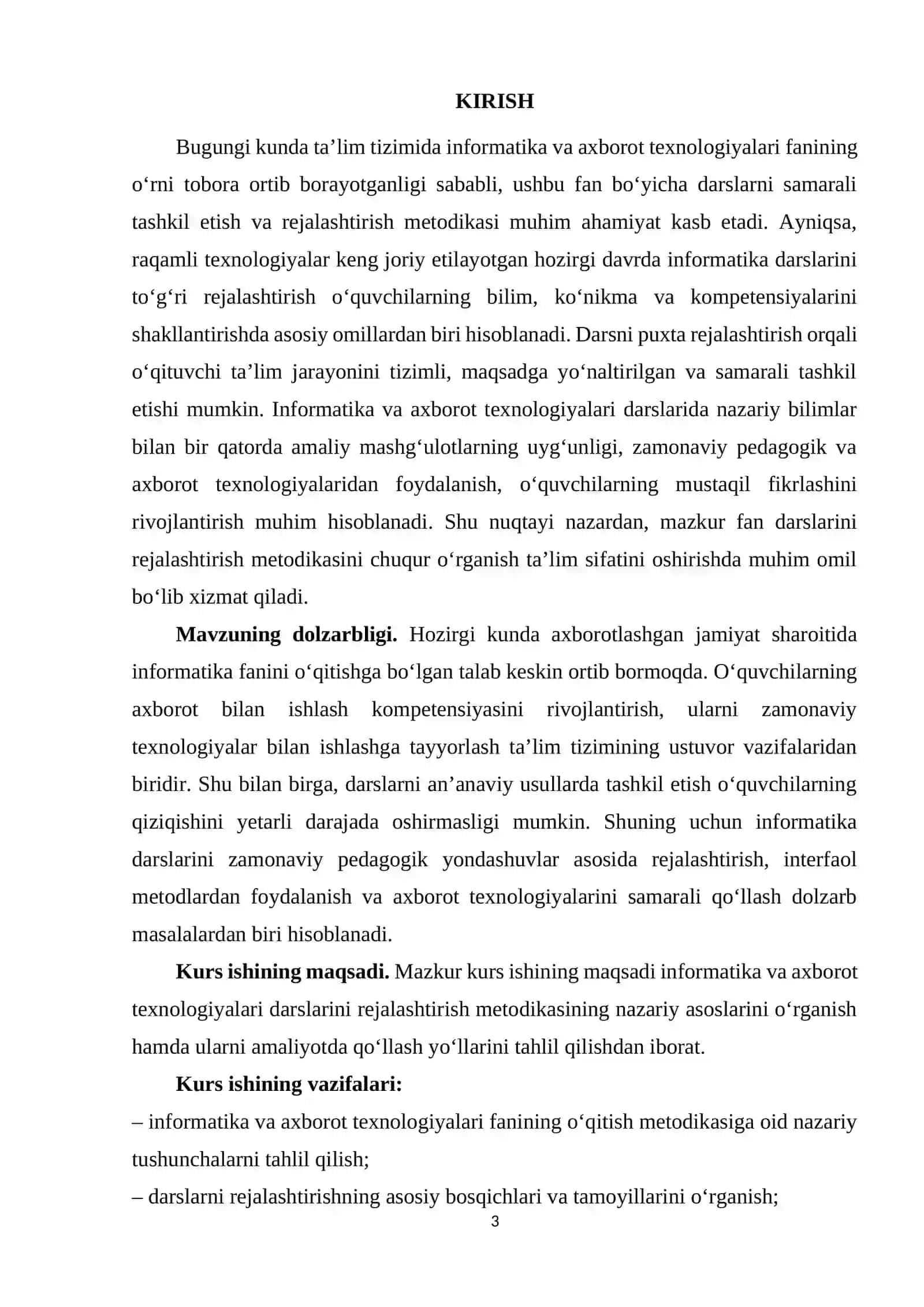 Informatika va axborot texnologiyalari darslarini rejalashtirish metodikasi 3