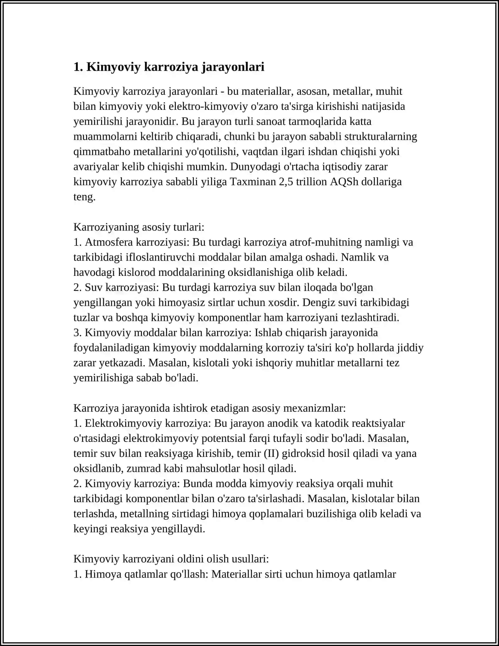 KARROZIYA JARAYONLARINING KARROZION YEMIRILISH TASNIFI 3