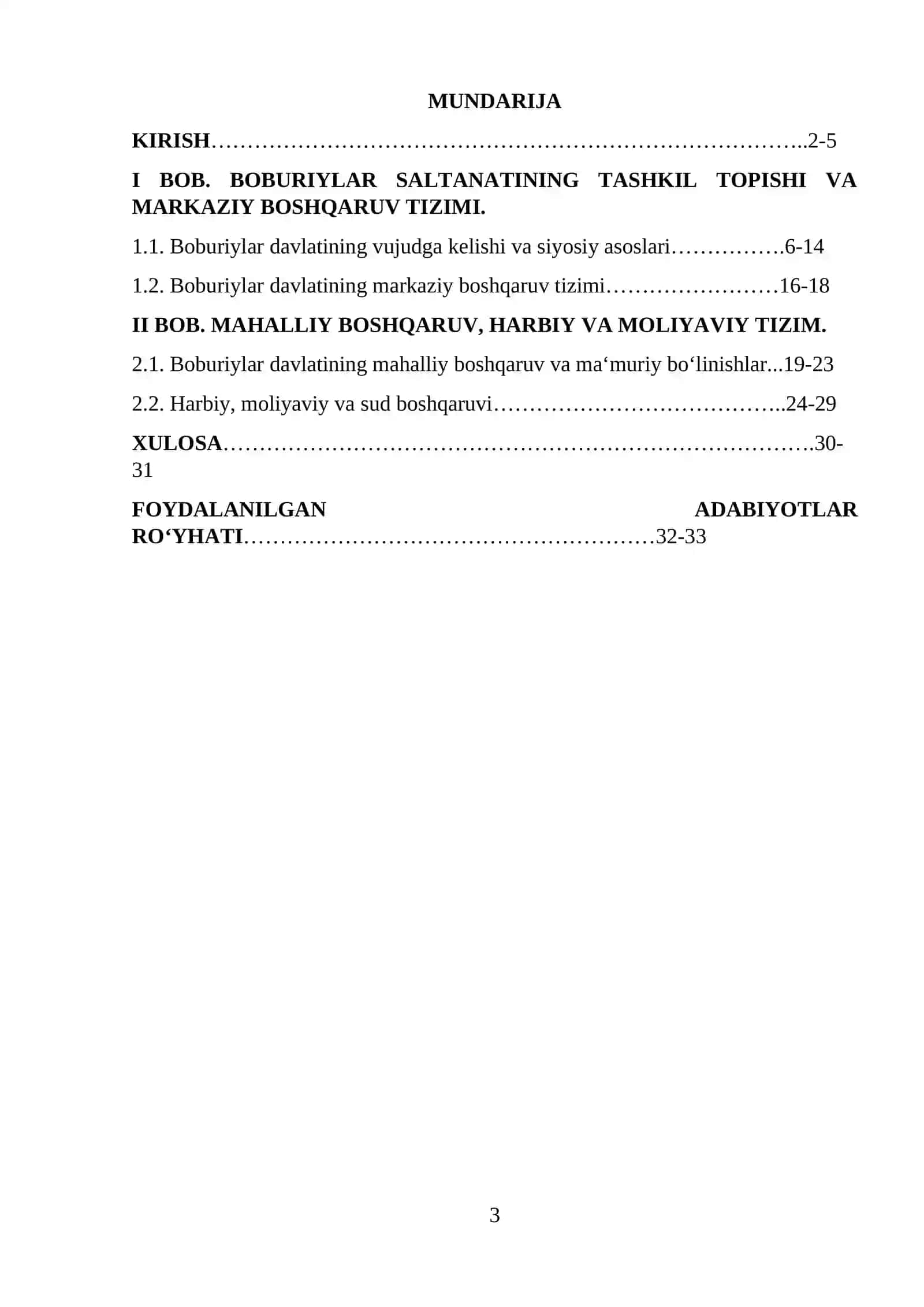 Boburiylar saltanatida davlat boshqaruv tizimi 3
