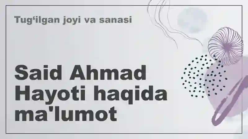 Said Ahmad Hayoti va uning merosi 3