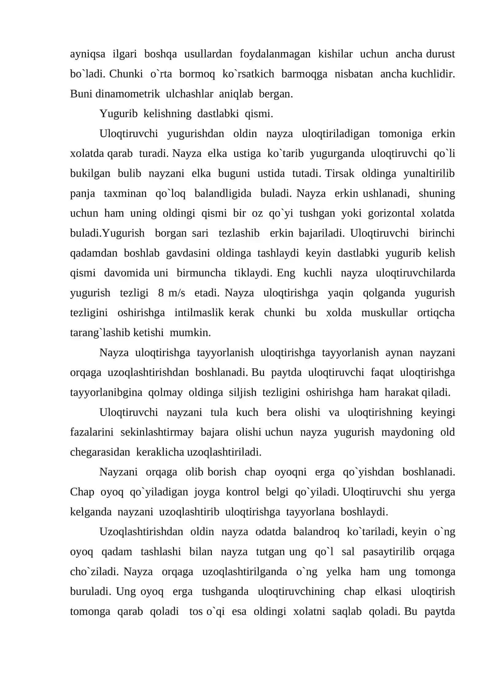 Nayza uloqtirish texnikasi taxlili va o`rgatish uslubiyati 3