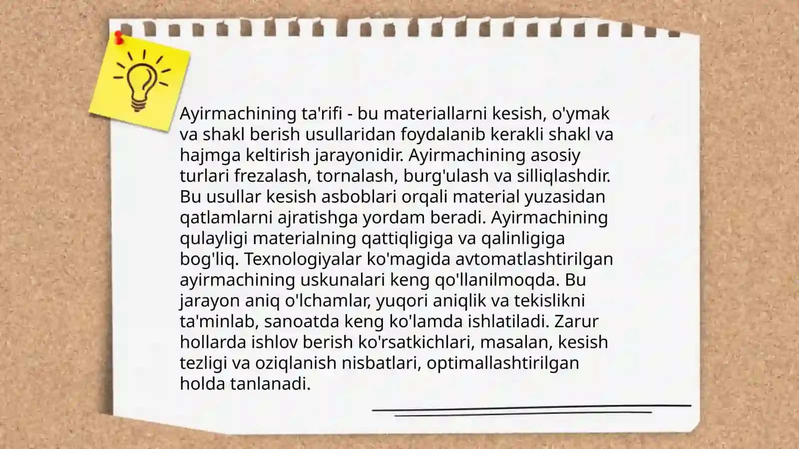 Ayirmachining ta'rifi 3
