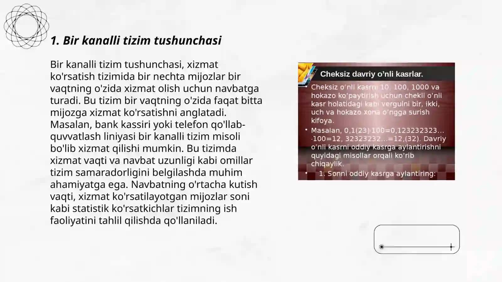 Bir kanalli hotirasi chekli ommaviy xizmat ko'rsatish tizimining matematik va simulyatsiyalash modellari 3