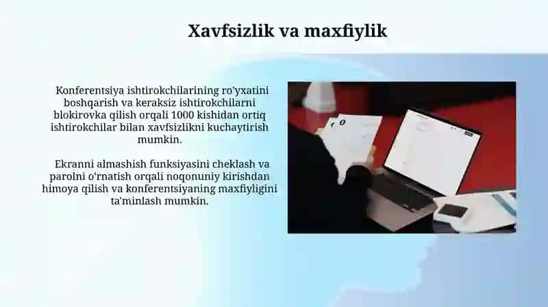 Zoom platformasida konferensiya yaratish va boshqarish 3