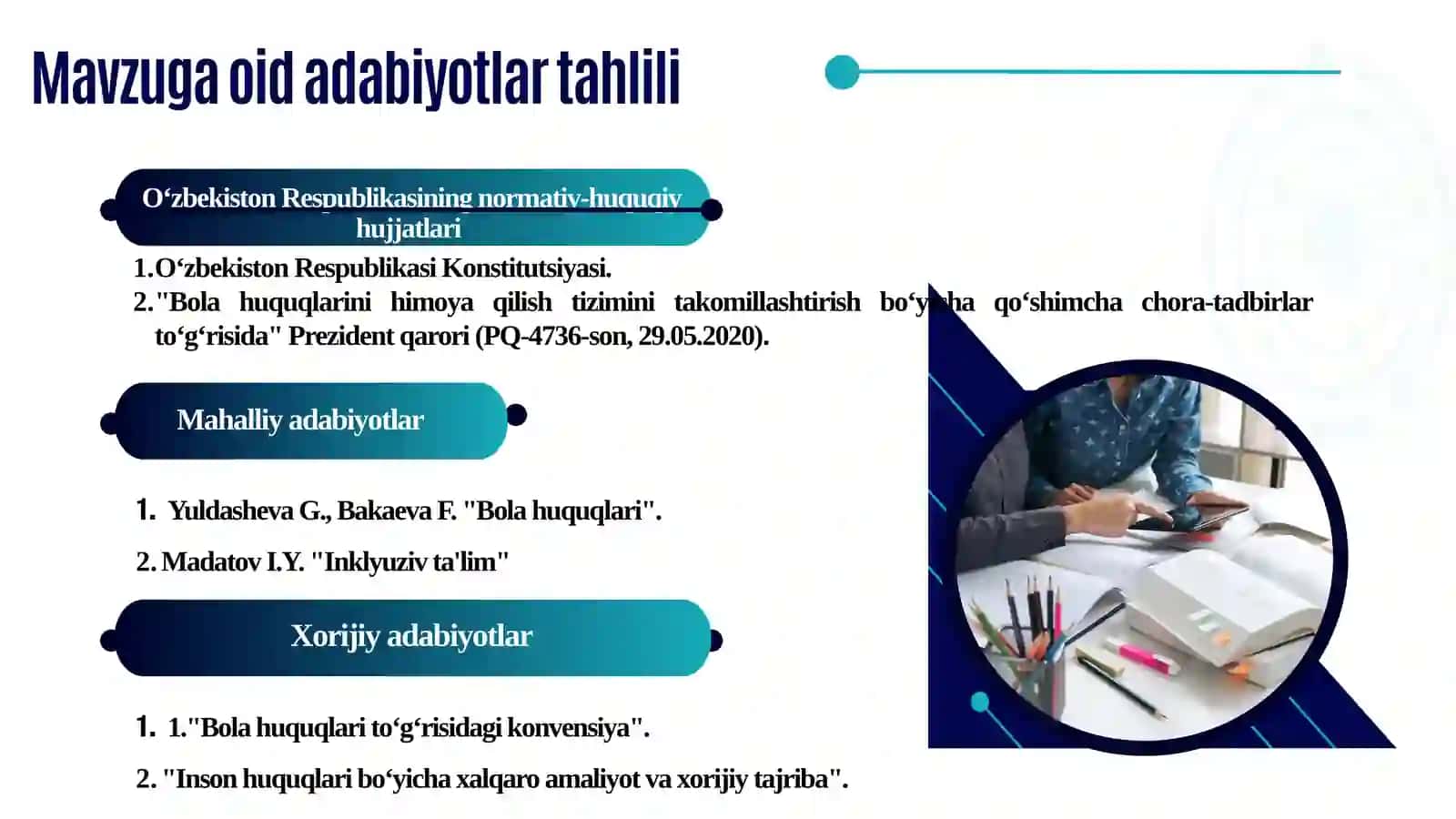 BOLA HUQUQLARINI HIMOYA QILISH BO‘YICHA XALQARO TAJRIBALARNI MAKTABGA JORIY QILISH 3