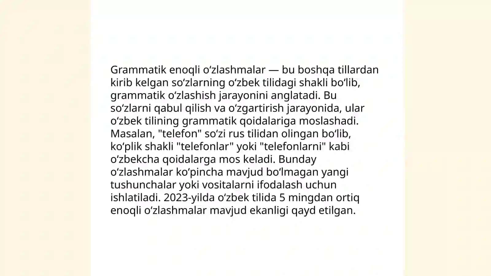 Grammatik mahorat boʻyicha til materiallarini tahlil qilish 3