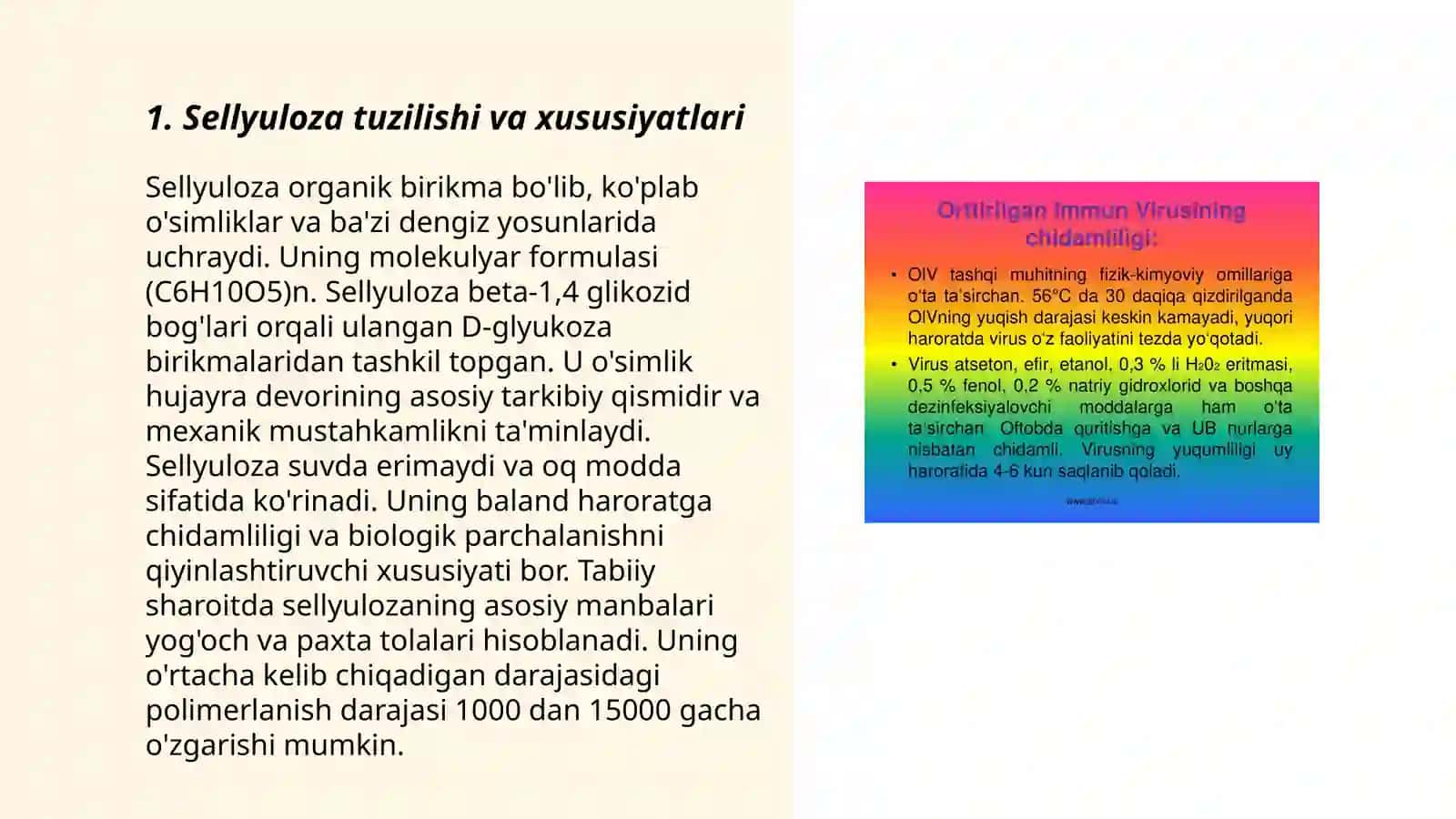 Sellyuloza va tabiiy ipakning polimeraonologik oʻzgarishlari 3