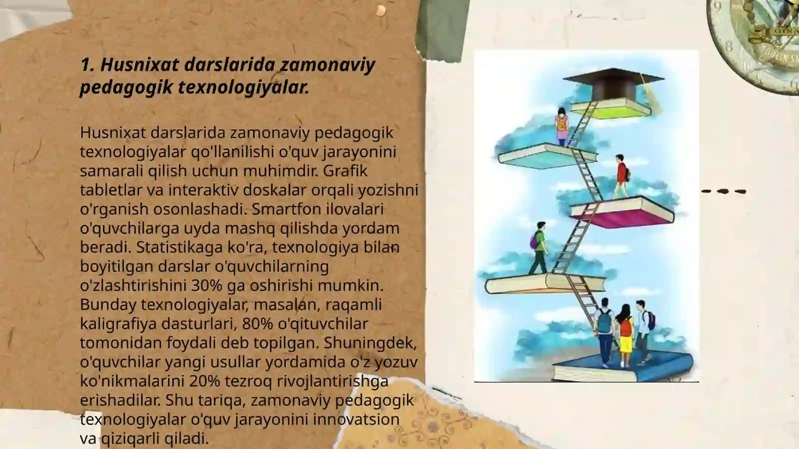 Husnixat darslarida pedagogik texnologiyalarni qo’llash 3