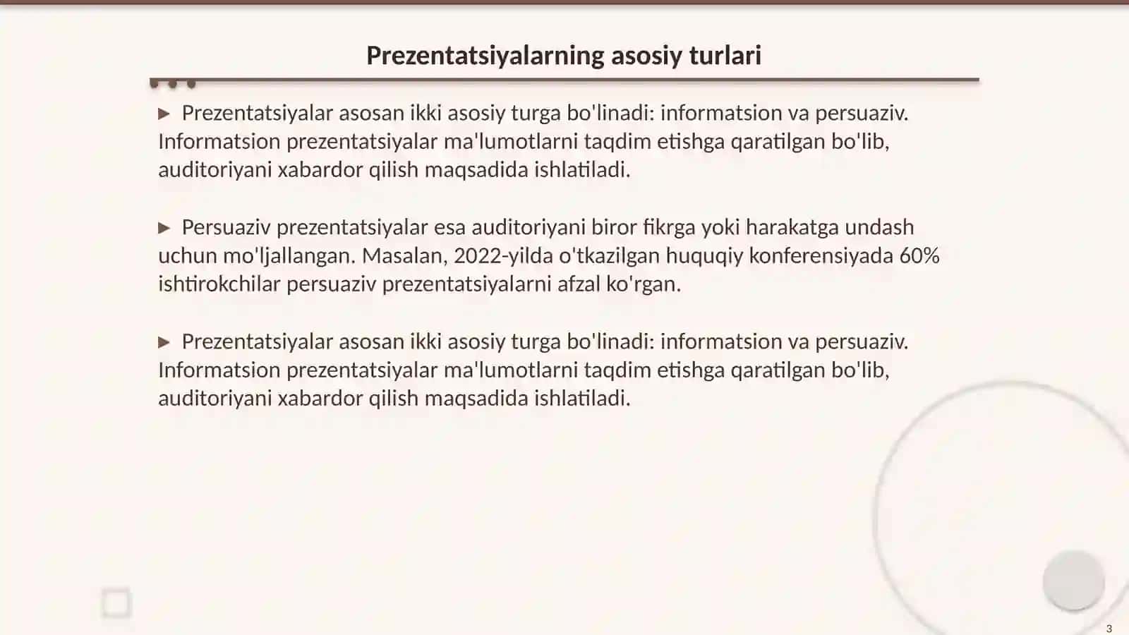 Huquqiy faoliyatda qo'llaniladigan ta'sirchan prezentatsiya 3